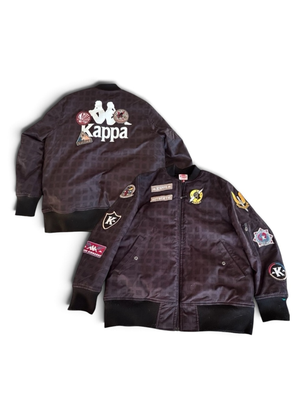 Kappa Men's Authentic Alexander Bomber Jacket Size M Black